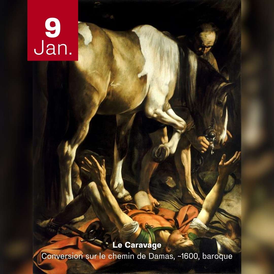 Le Caravage - Conversion sur le chemin de Damas 1600
