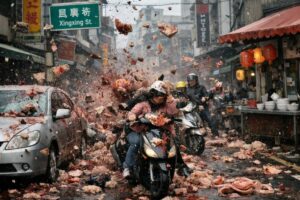 Explosion d'un cachalot à Taïwan