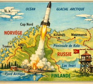 Tir d'une fusée au dessus de la Norvège