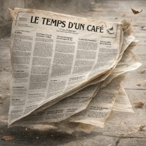 Vieux journal balayé par le vent